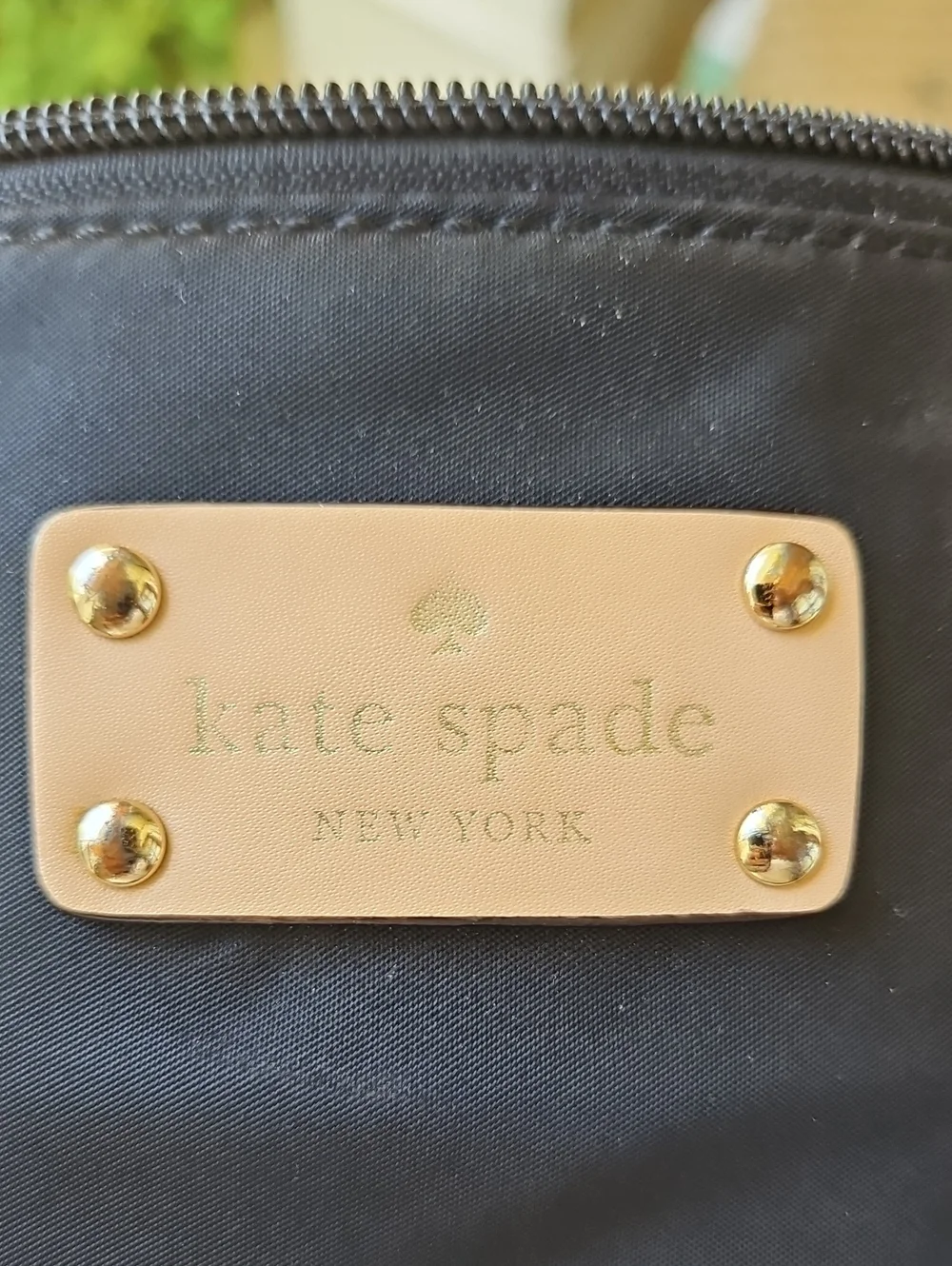 Kate Spade Black Nylon Kennedy Park Tess  Leather Long Strap Crossbody Bag